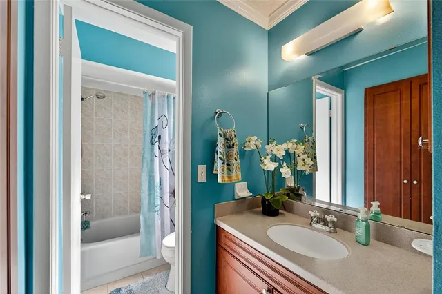 a bathroom with a shower and a toilet