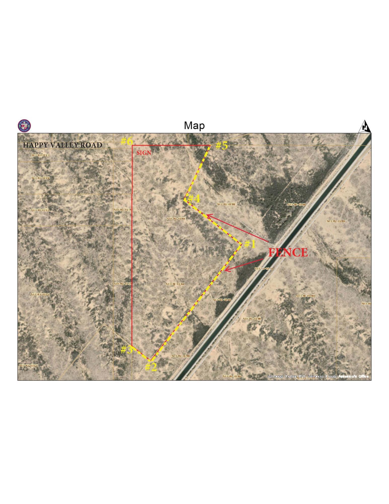 0 West Happy Valley Road Wittmann, AZ 85361 - Photo 2 of 24 Corner guide & aerial map