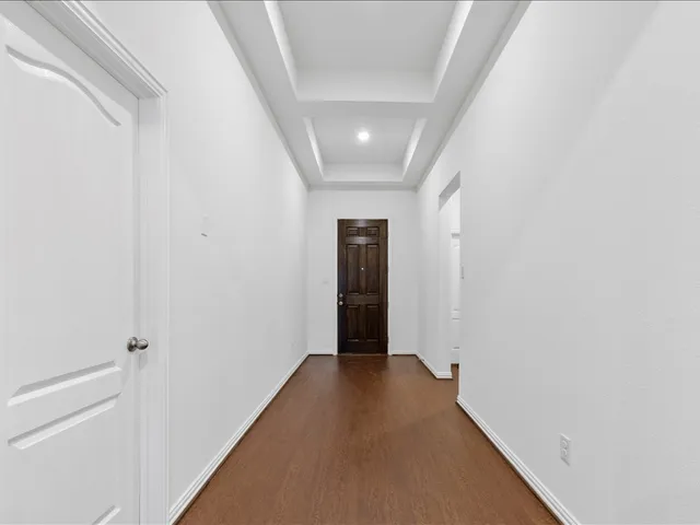 a view of hallway with stairs