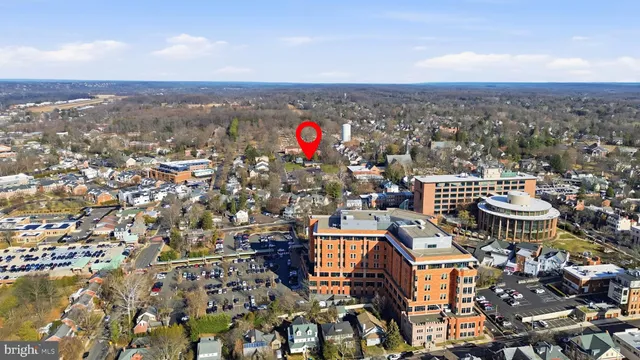 an aerial view of city