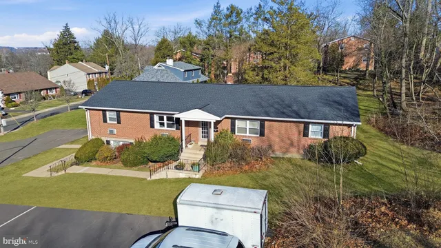 an aerial view of multiple house
