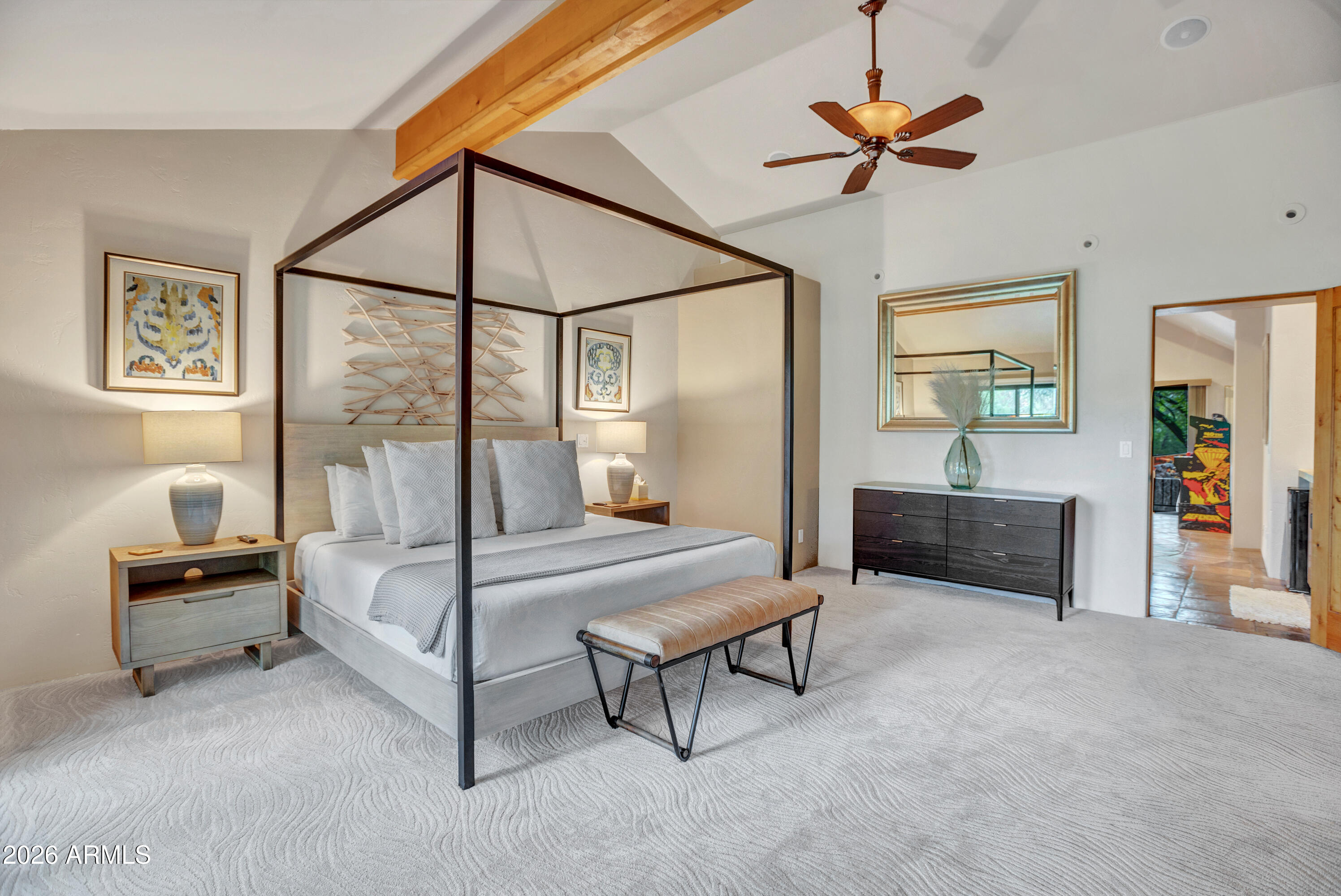 55 Ranch House Circle Sedona, AZ 86336 - Photo 30 of 61 a bedroom with furniture and a window