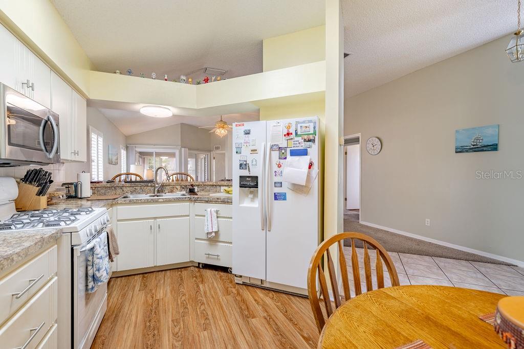 6555 Wilander Street Leesburg, FL 34748 - Photo 14 of 45 a kitchen with stainless steel appliances granite countertop a sink and dishwasher with wooden floor