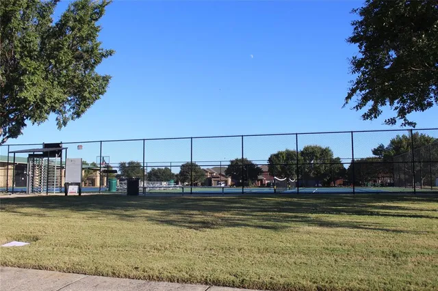a view of a park with tree s