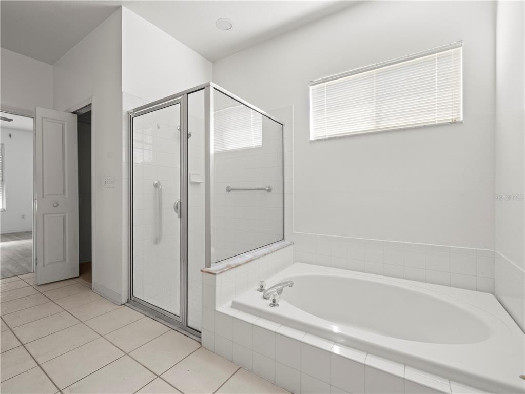 30638 Nickerson Loop Wesley Chapel, FL 33543 - Photo 21 of 39 a bathroom with a bathtub and a shower