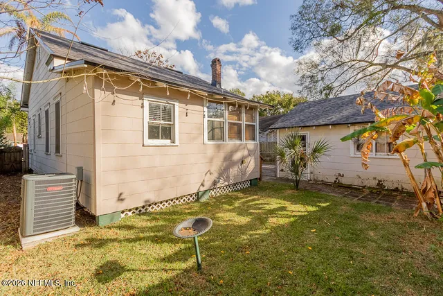 a backyard of a house