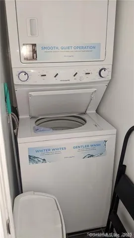 a close view of washer and dryer