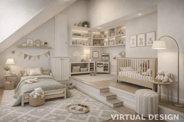 a view of a living room and dining room