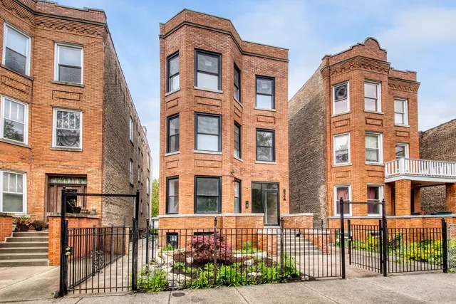 front view of a brick building