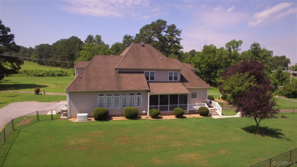 811 Jordan Point Road Hopewell, VA 23860 - Photo 41 of 50 rear photo shows screened porch and deck, as well