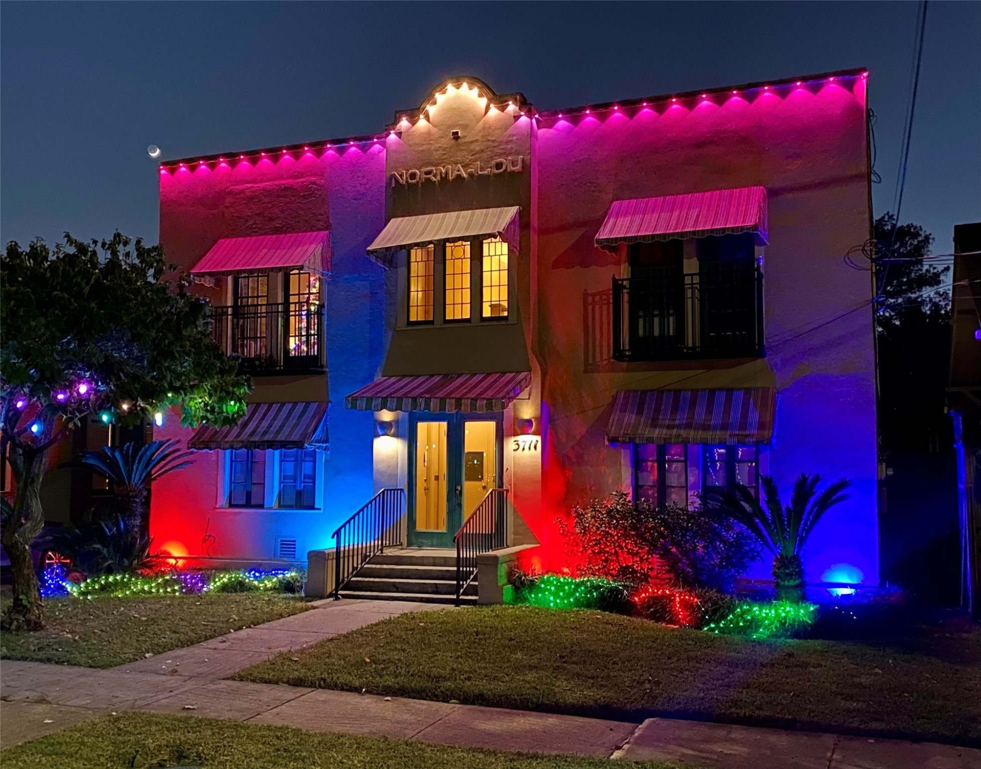 a front view of a house