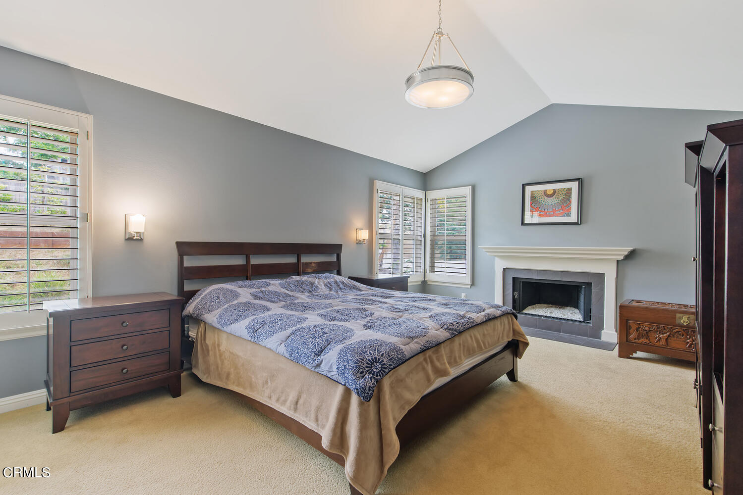 600 Rancho Road Thousand Oaks, CA 91362 - Photo 24 of 47 a bed sitting in a bedroom and fireplace