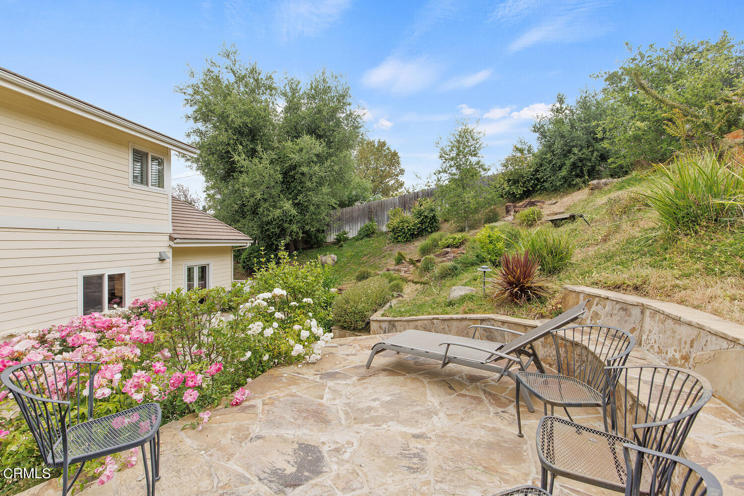 600 Rancho Road Thousand Oaks, CA 91362 - Photo 38 of 47 a view of backyard with seating space and trees in the background