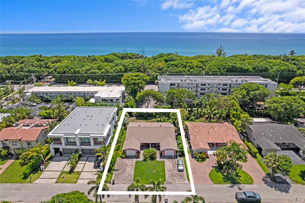 an aerial view of multiple house