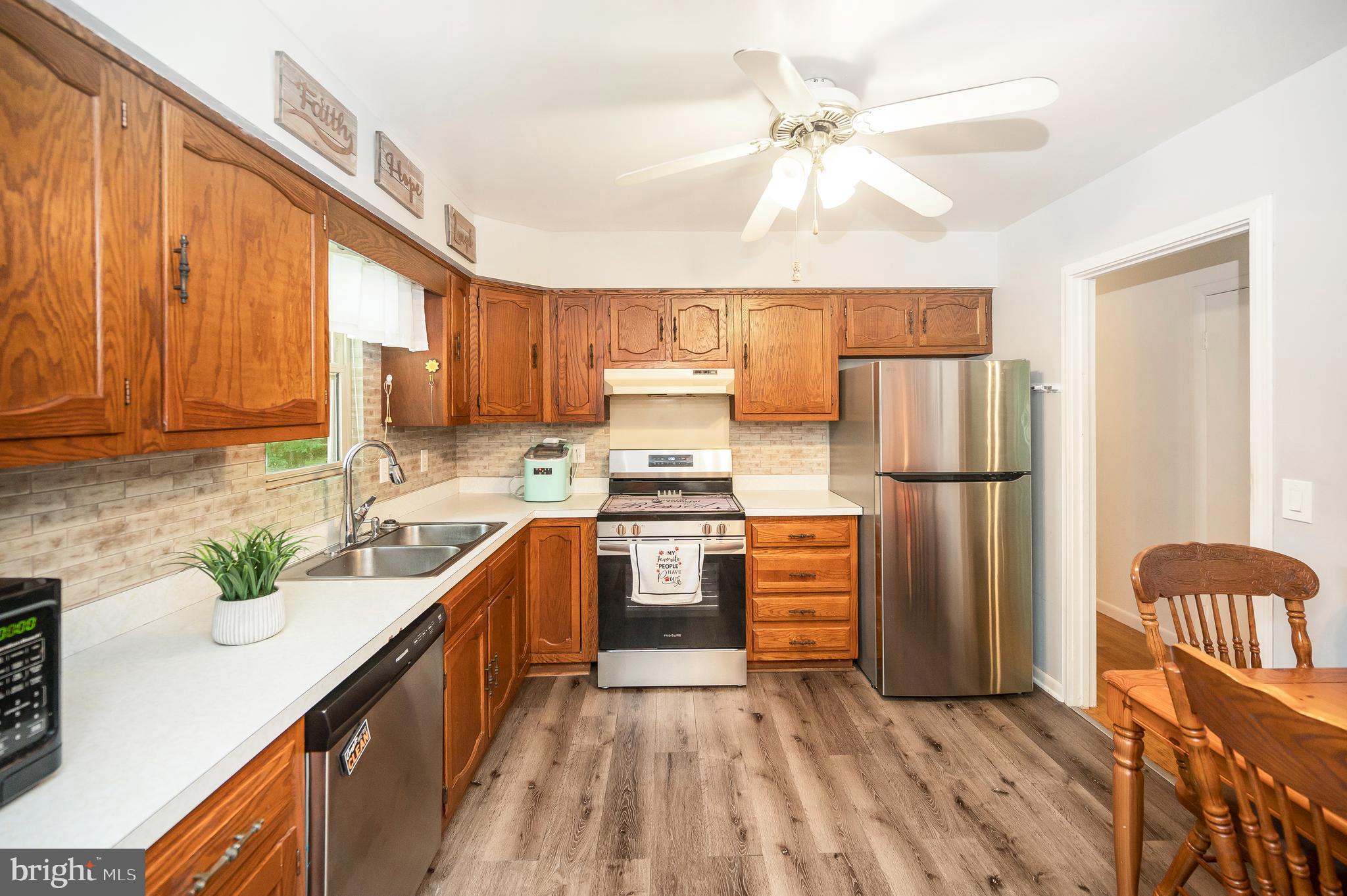 Kitchen with updated appliance