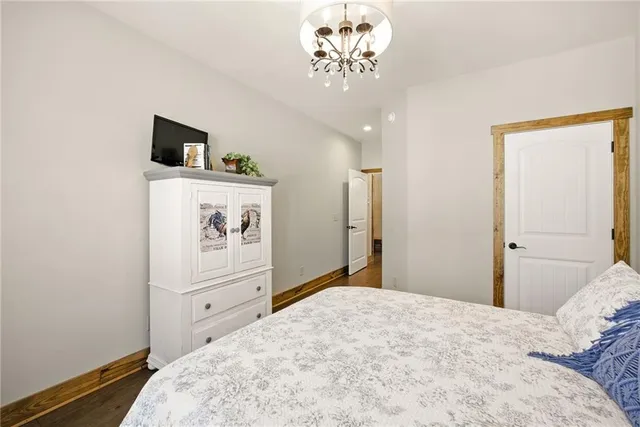 a view of a garden with a tree in the background