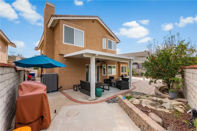 a view of a house with patio