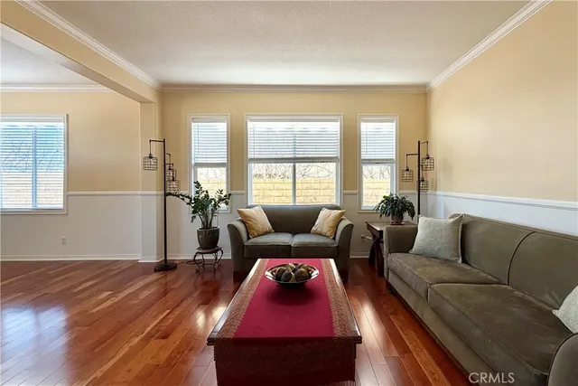 a living room with furniture and a couch