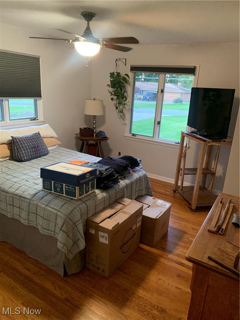 1590 Meadowlane Road Independence, OH 44131 - Photo 22 of 22 Bedroom featuring hardwood / wood-style floors and ceiling fan