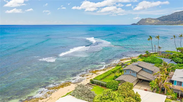 a view of yard with ocean view