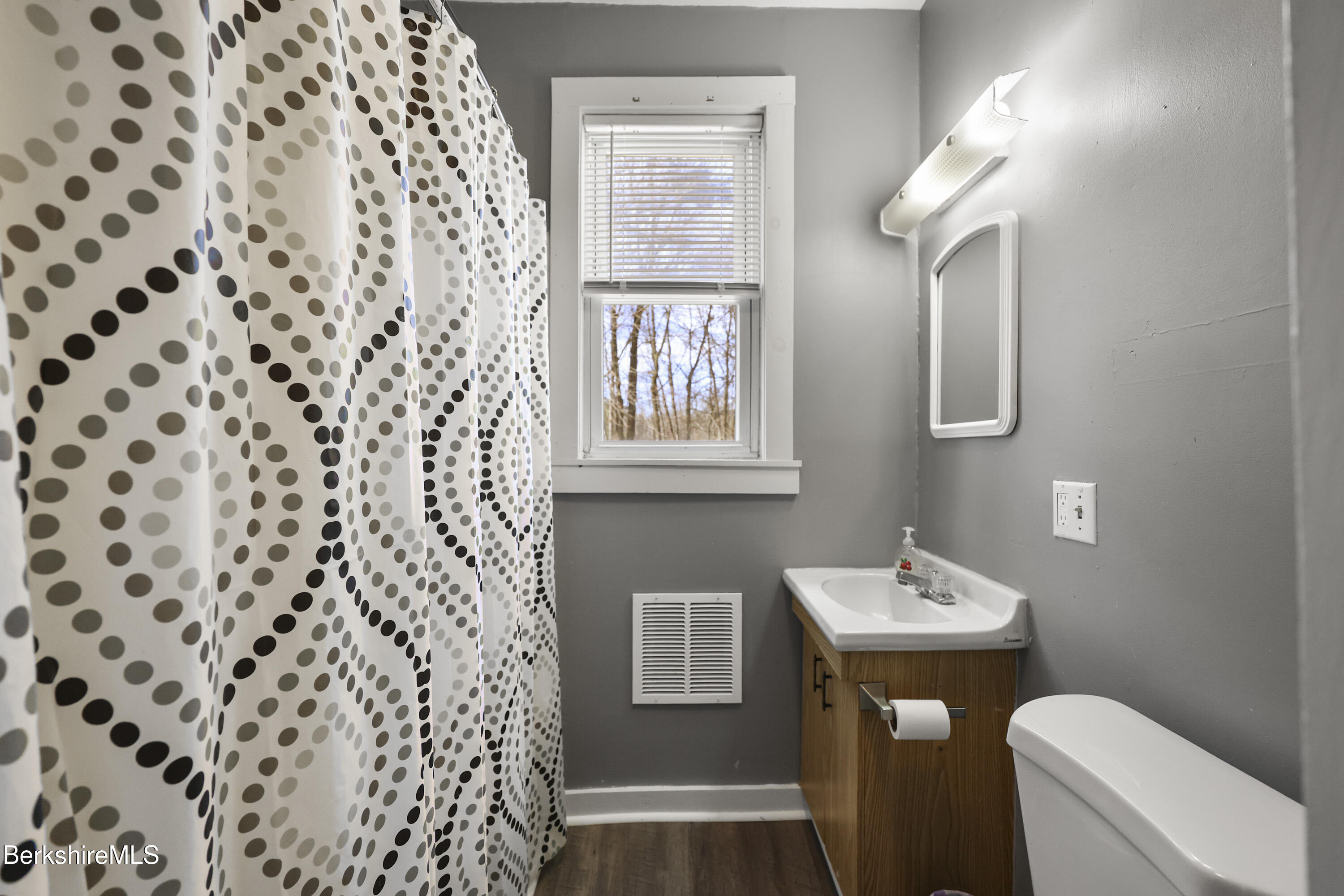 105-107 Onota Street Pittsfield, MA 01201 - Photo 37 of 46 a bathroom with a sink a toilet and a mirror