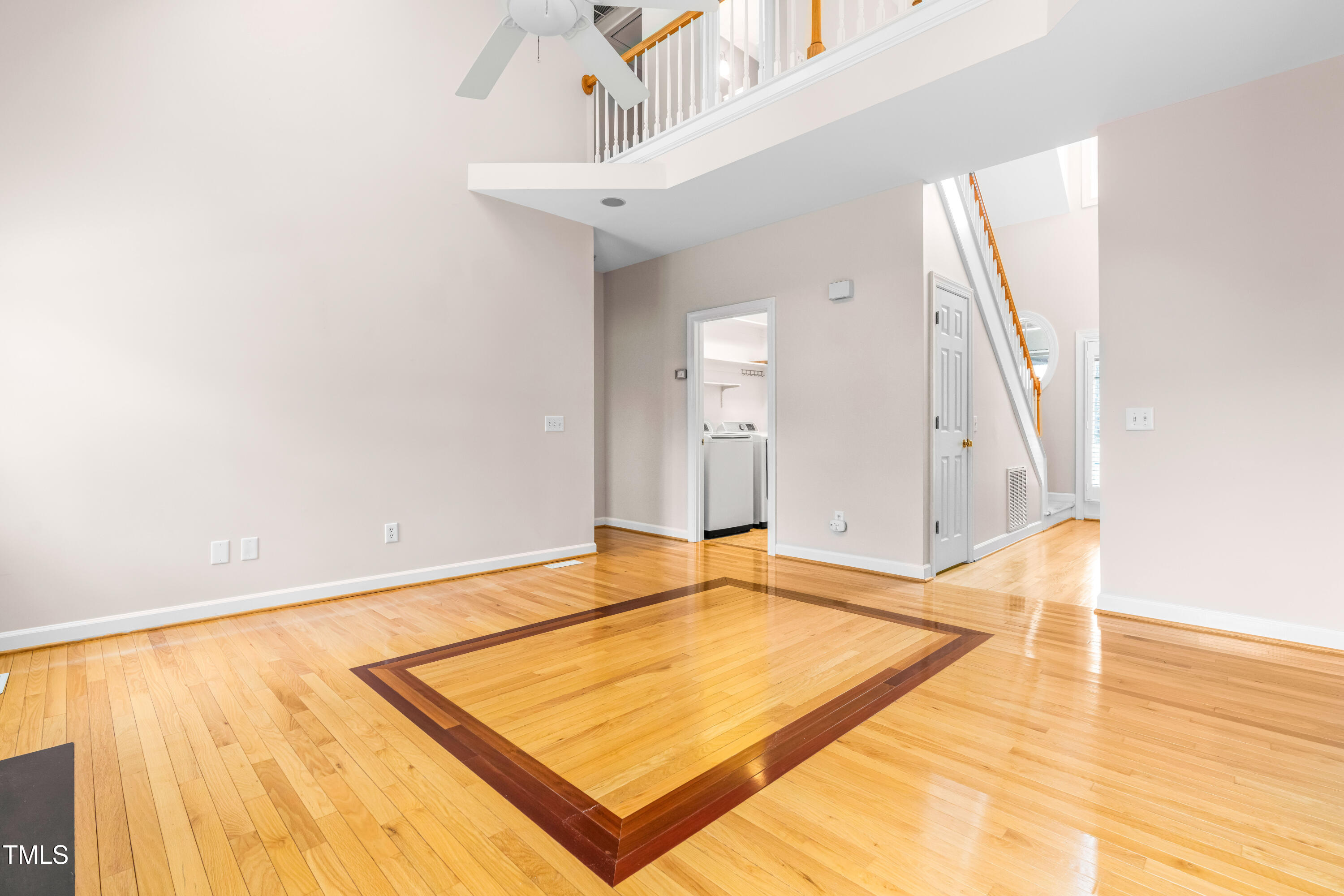 6328 Nowell Pointe Drive Raleigh, NC 27607 - Photo 21 of 56 Living Room with Wood Inlay