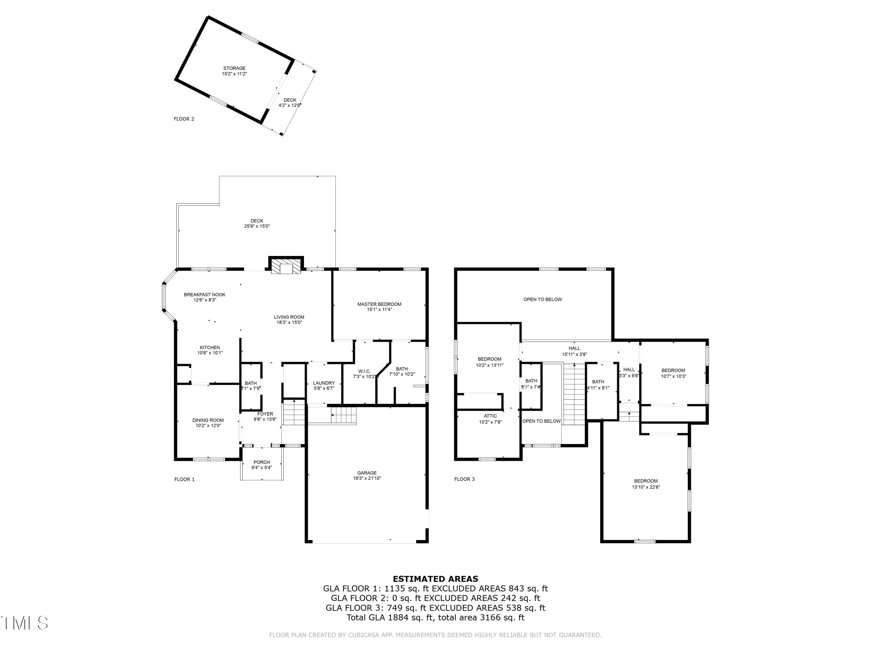 6328 Nowell Pointe Drive Raleigh, NC 27607 - Photo 56 of 56 Floorplan All Floors Plus Shed
