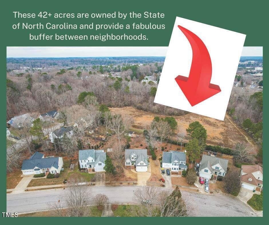 6328 Nowell Pointe Drive Raleigh, NC 27607 - Photo 55 of 56 Aerial Photo with NOTE