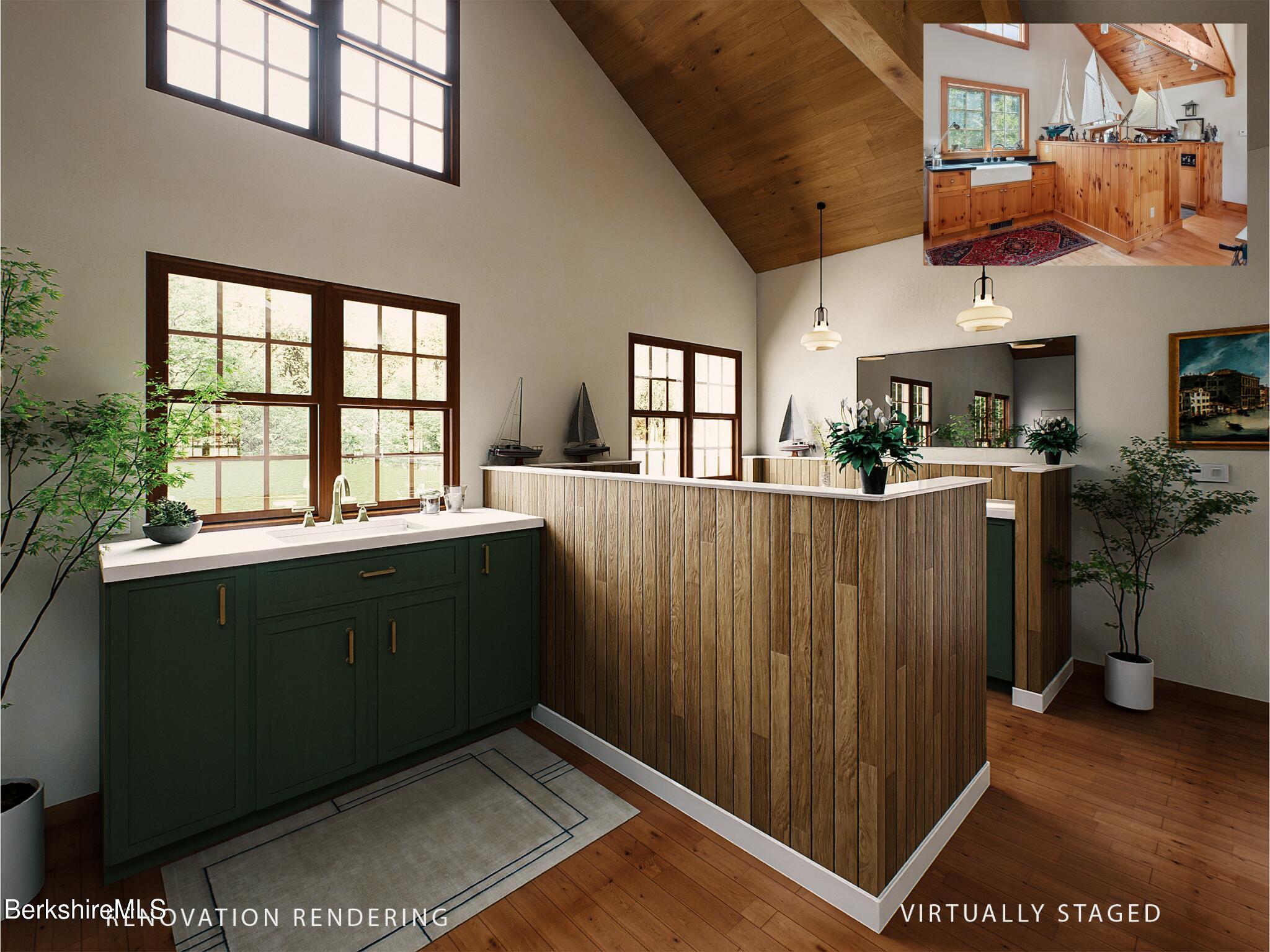 2205 County Rte 5 Canaan, NY 12029 - Photo 34 of 45 a kitchen with stainless steel appliances granite countertop a refrigerator a stove and a wooden cabinets