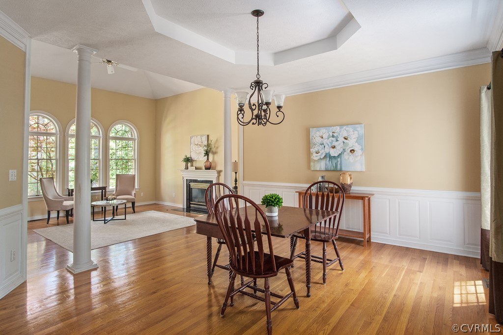 5808 Fox Briar Road Midlothian, VA 23112 - Photo 10 of 31 a view of a dining room with furniture window and wooden floor
