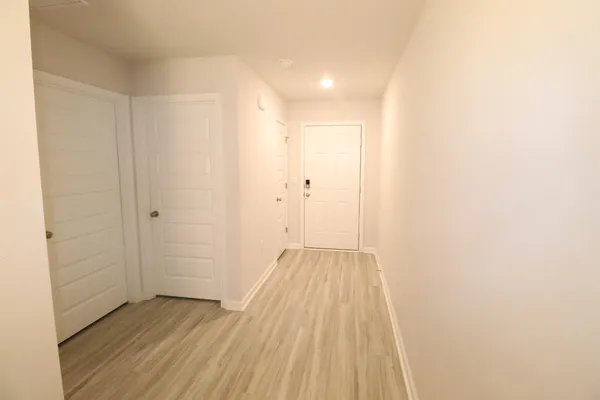 an empty room with a window