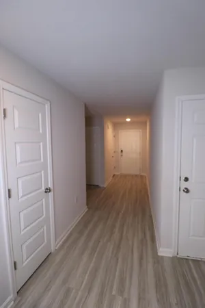 an empty room with a window