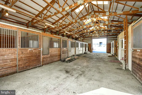 a view of a garage