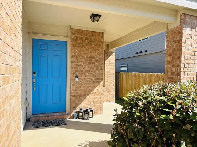 a view of a entryway door front of house