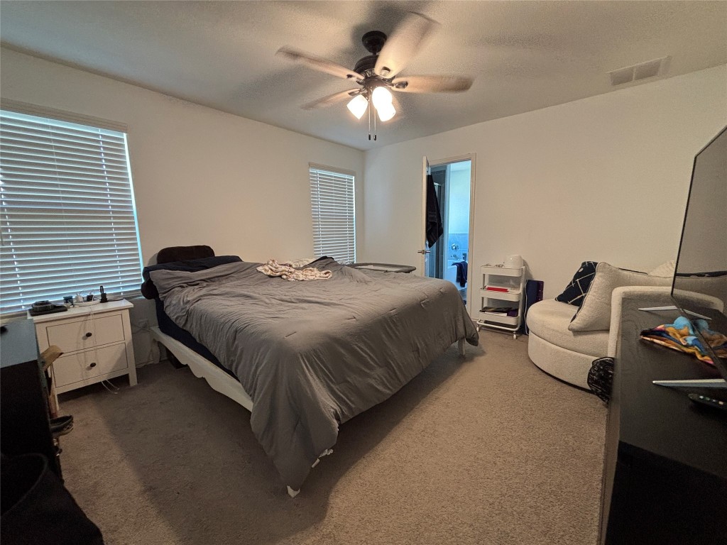 113 Star Pass Jarrell, TX 76537 - Photo 9 of 18 a bedroom with bed and white cabinets