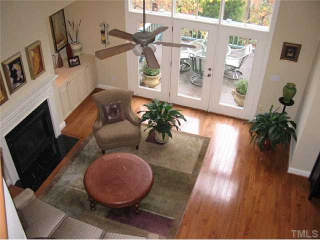 View of the living room from the loft.