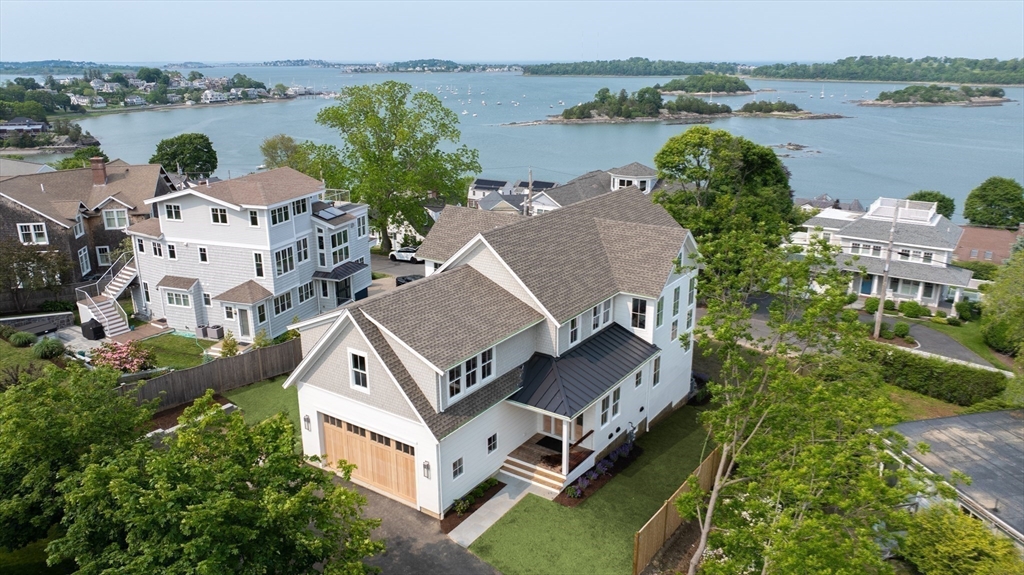 34 Otis Hill Road Hingham, MA 02043 - Photo 38 of 42 an aerial view of a house with outdoor space and lake view