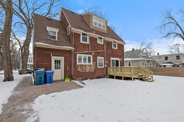 a view of a street with trees