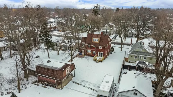 an aerial view of multiple house