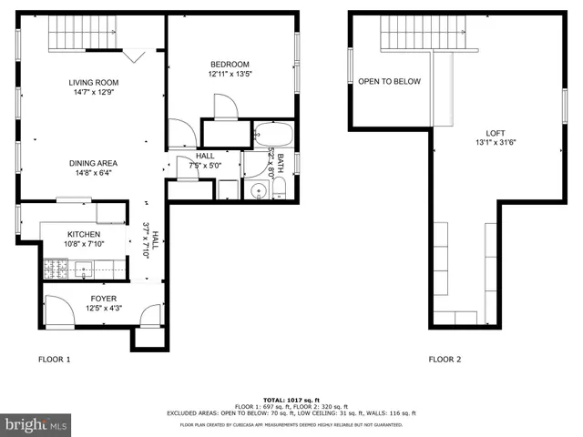 a picture of floor with a white wall and a white refrigerator