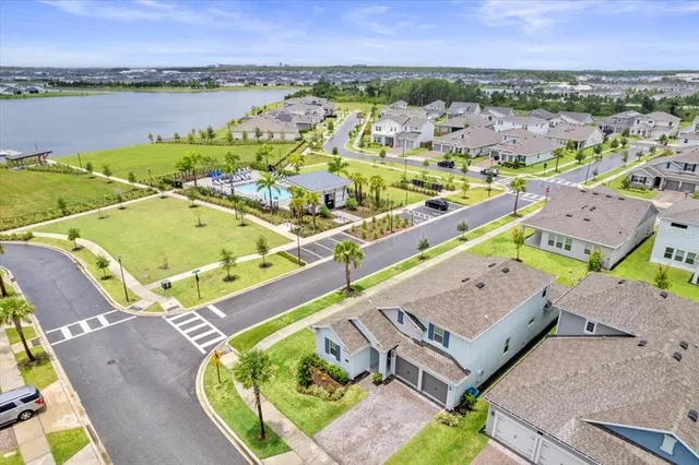an aerial view of tennis court