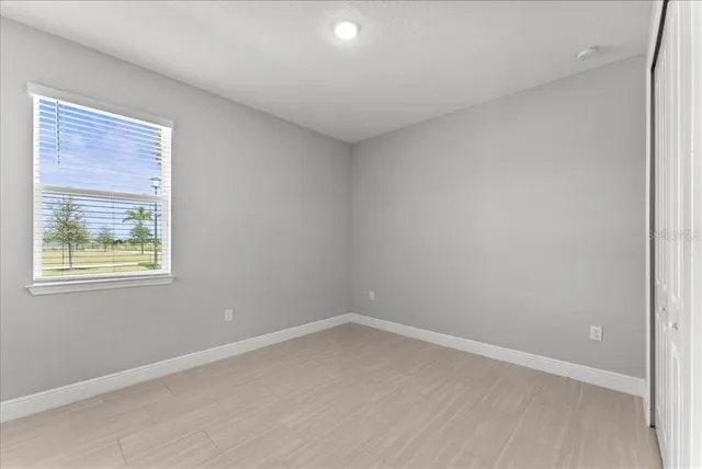 an empty room with a window