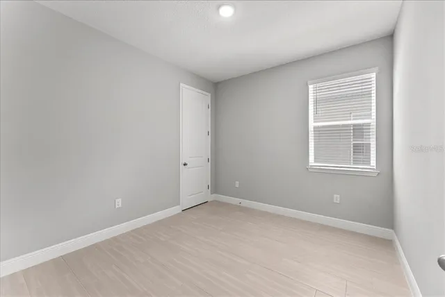 an empty room with a window