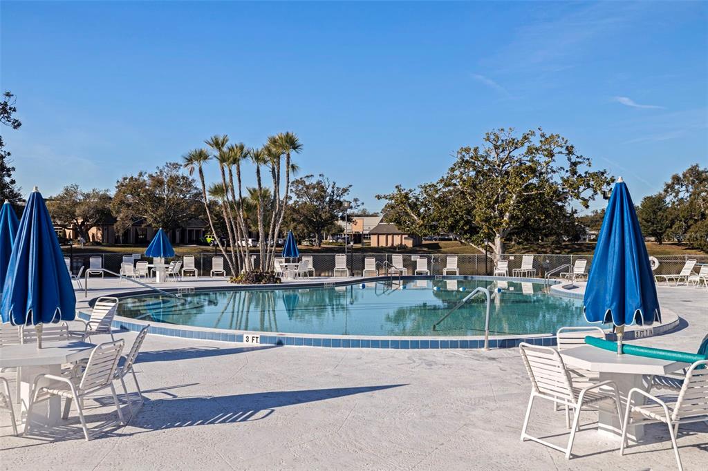 8221 112th Street North, Unit 203 Seminole, FL 33772 - Photo 29 of 31 a view of a fountain with a bench in the patio
