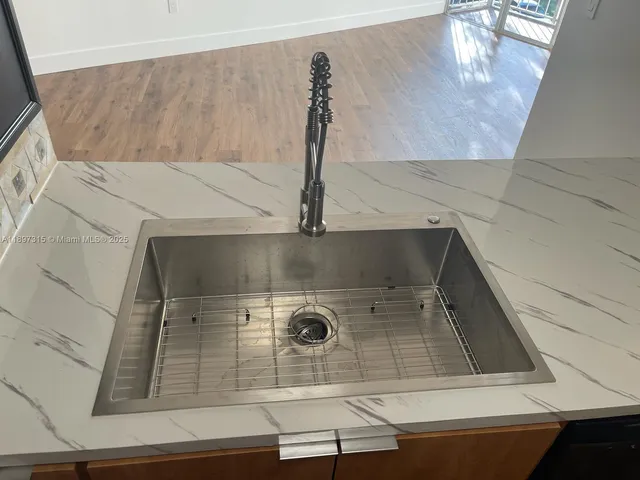 a close view of sink