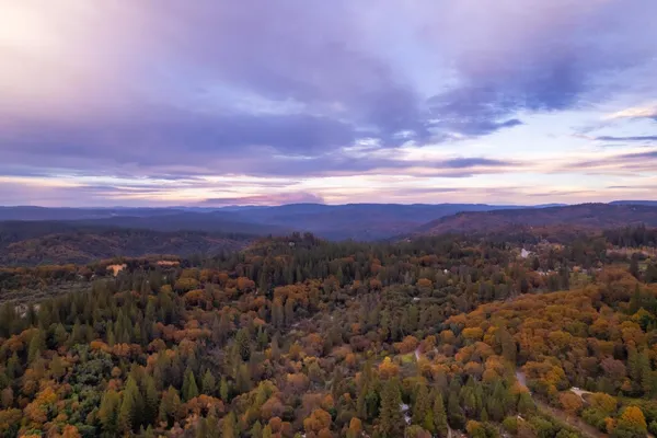 a view of city and mountain