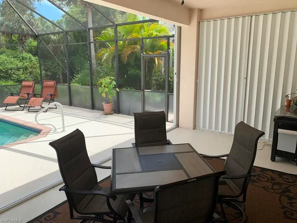 a outdoor space with furniture
