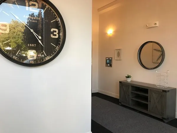 a view of a fireplace