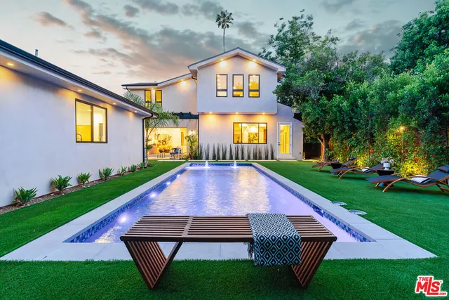 a view of an outdoor space with a garden