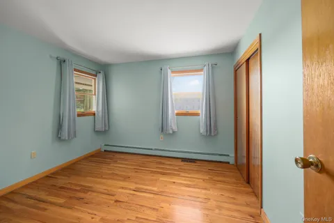 an empty room with window